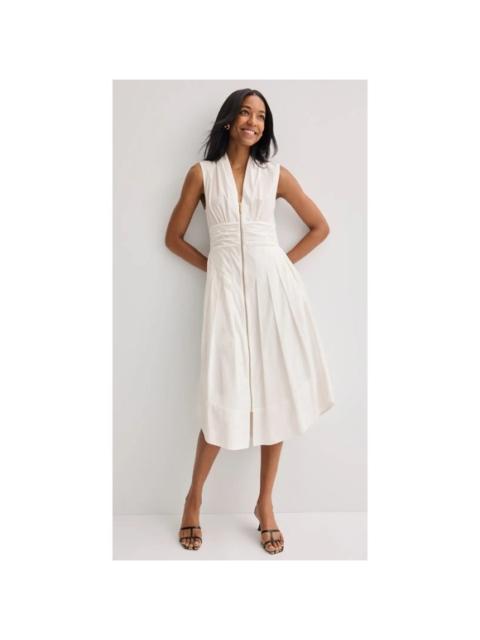 Other Designers New! Ramy Brook Meg Cotton Blend Sleeveless Dress‎ White Sz Small $395