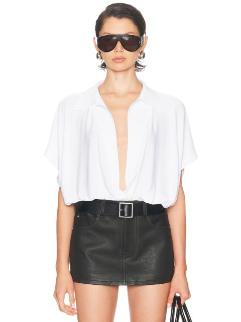 NORMA KAMALI Super Oversized Sleeveless Boyfriend Bodysuit