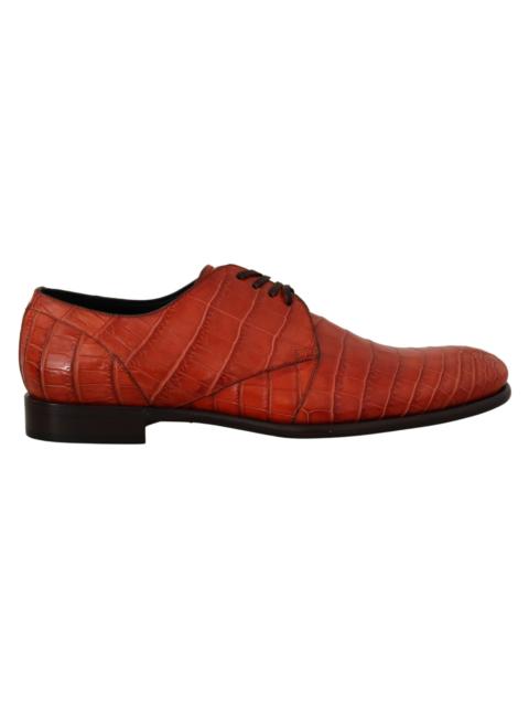 Dolce & Gabbana Orange Exotic Leather Dress Derby Shoes
