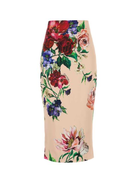 Dolce & Gabbana Dolce & Gabbana Women Printed Stretch Satin Skirt