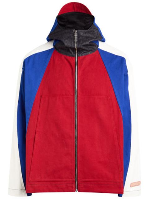 PDF Pdf Channel Low Ride Hooded Colour-block Jacket