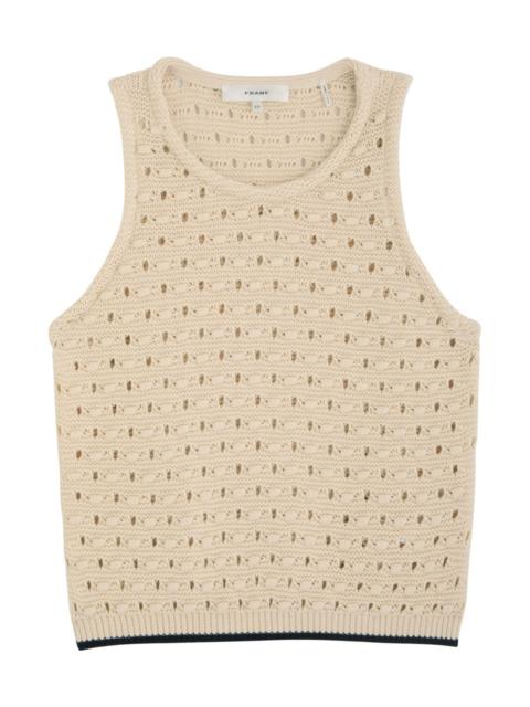 FRAME Frame The Bauble Open-knit Tank