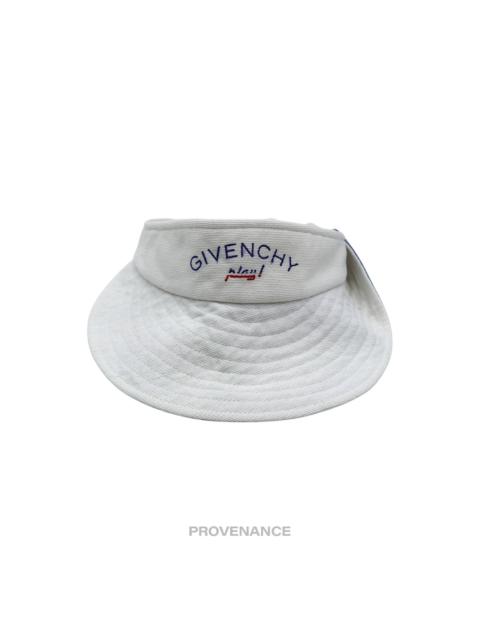 Givenchy Givenchy Play Logo Embroidered Visor - White/Blue