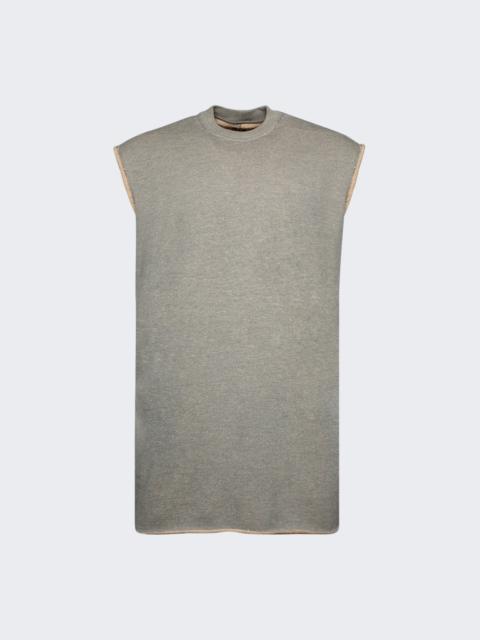 Rick Owens DRKSHDW Tarp Tee In Felpa Melange Grey