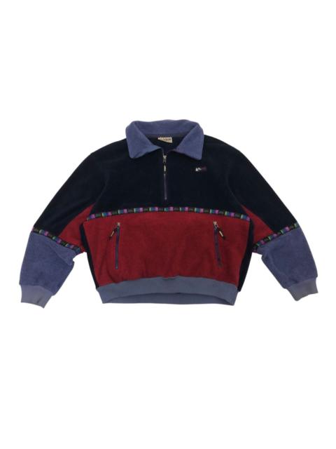 adidas RARE 🔥 ADIDAS ADVENTURE FLEECE PULLOVER TRICOLOUR HALF ZIP