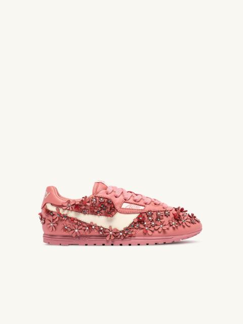 AUTRY WINDSPIN FLOWERS SNEAKERS IN LOBSTER BISQUE LEATHER