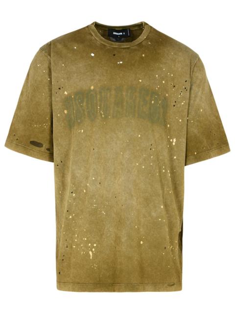 DSQUARED2 Dsquared2 Green Cotton Polo Shirt Men