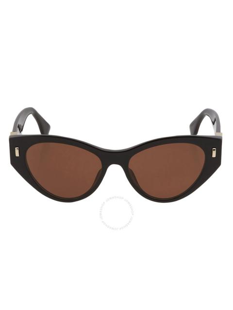 Fendi Brown Cat Eye Ladies Sunglasses FE40035I 01E 55