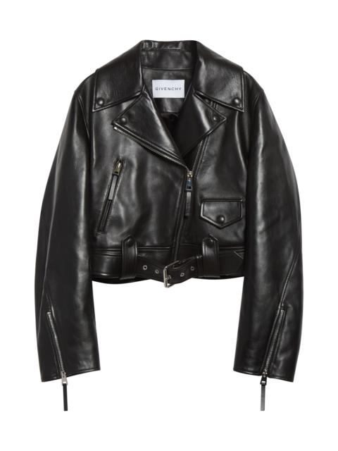 Givenchy Givenchy Cocoon Crop Biker Jacket in Black at Nordstrom