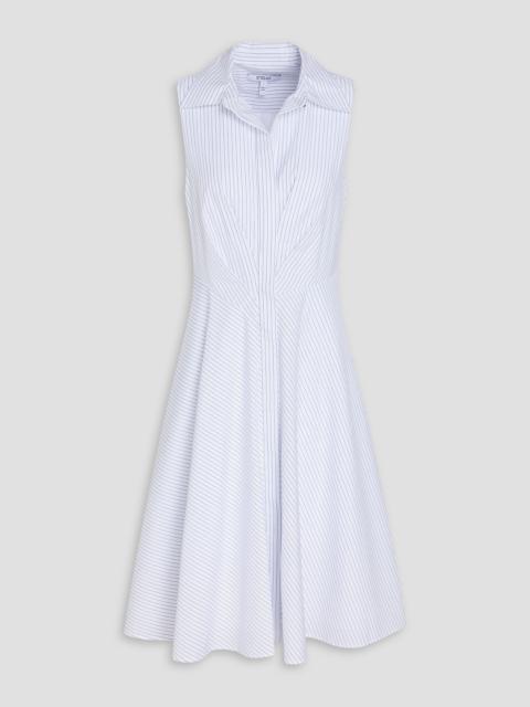 DEREK LAM 10 CROSBY Reena striped cotton-poplin shirt dress