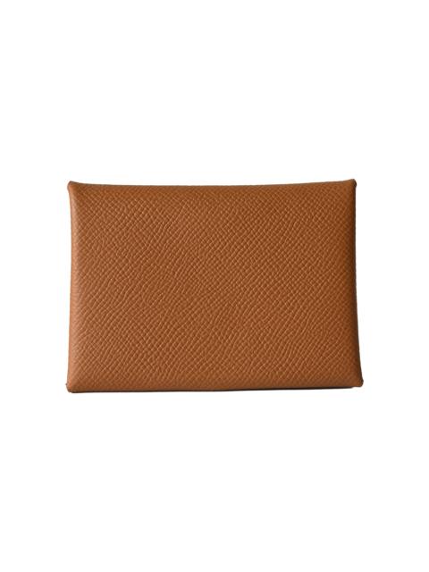Hermès Hermes Calvi Duo Compact Card Holder Gold