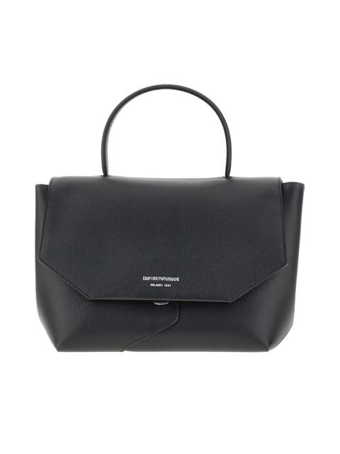 EMPORIO ARMANI Emporio Armani 1981 Top-handle Leather Bag Black