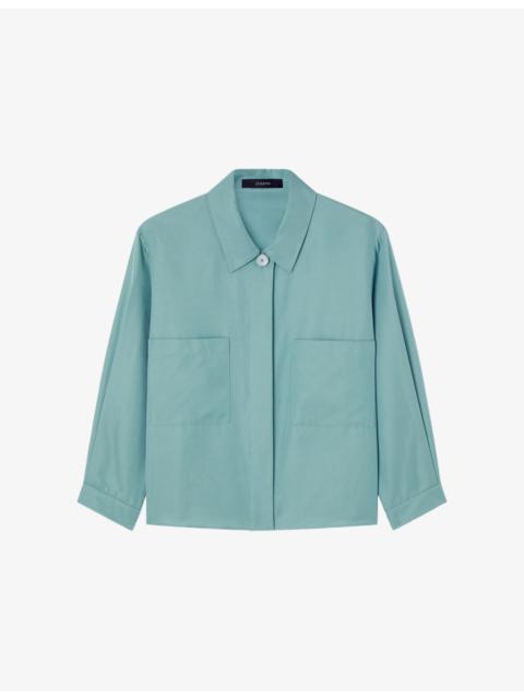 JOSEPH Satie Patch-Pocket Relaxed-Fit Cotton And Silk-Blend Shirt