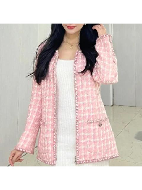 CHANEL Chanel vintage supermarket collection cherry blossom pink tweed jacket
