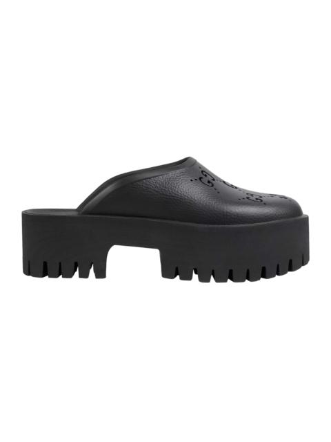 GUCCI Gucci Perforated G Platform Sandals