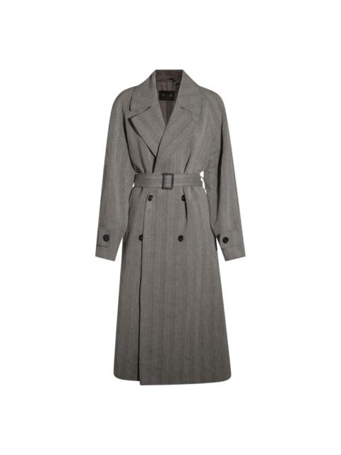 double-breasted trench coat