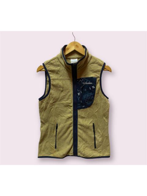 Other Designers COLUMBIA Embroidery Spellout Logo Multipocket Fleece VEST