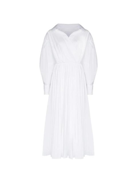 Valentino Valentino Garavani Wrap Pleated Shirt Dress