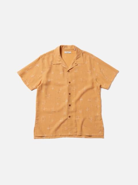 Nudie Jeans Arvid 50s Hawaii Shirt Ochre