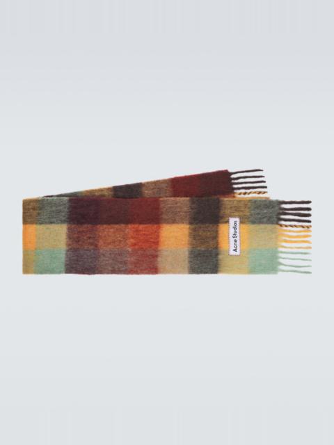 Acne Studios Vally alpaca-blend checked scarf