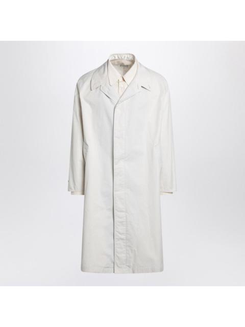 Maison Margiela Single-Breasted Trench Coat Ivory In Cotton Men