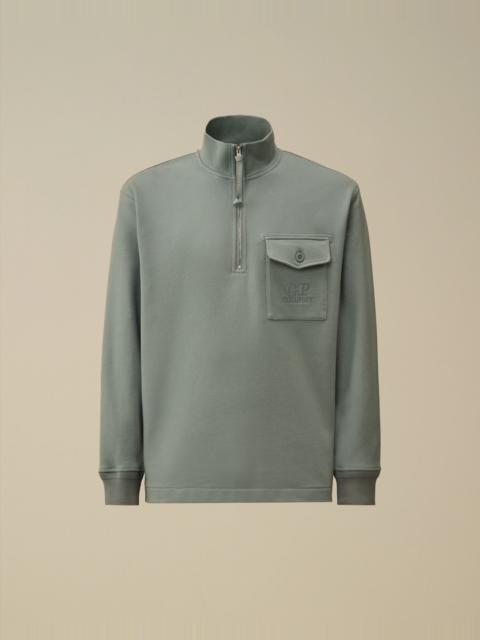 C.P. Company Diagonal Raised Fleece Half Zip Sweatshirt