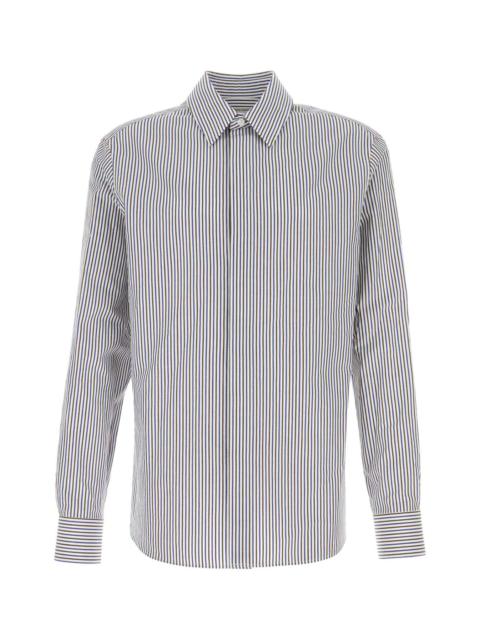 Bottega Veneta Bottega Veneta Men Embroidered Cotton Blend Shirt