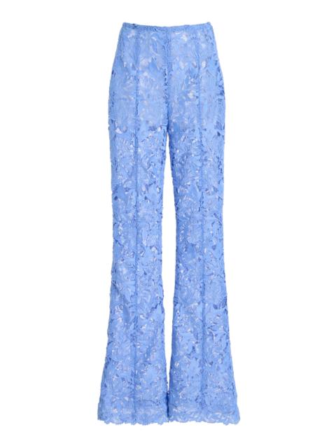 CAROLINA HERRERA Kenny Lace Bootcut Pants light blue