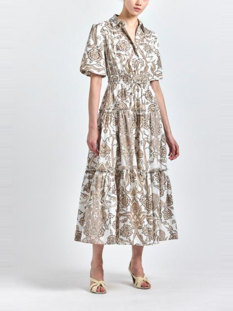 DEREK LAM 10 CROSBY DAHLIA BALLOON SLEEVE SHIRTDRESS