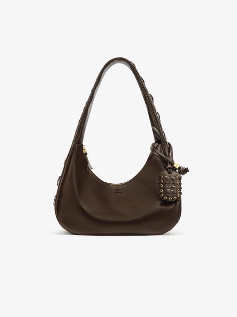 GANNI GREEN MEDIUM LACES HOBO BAG