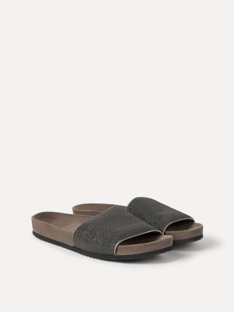 Brunello Cucinelli Precious slides in suede