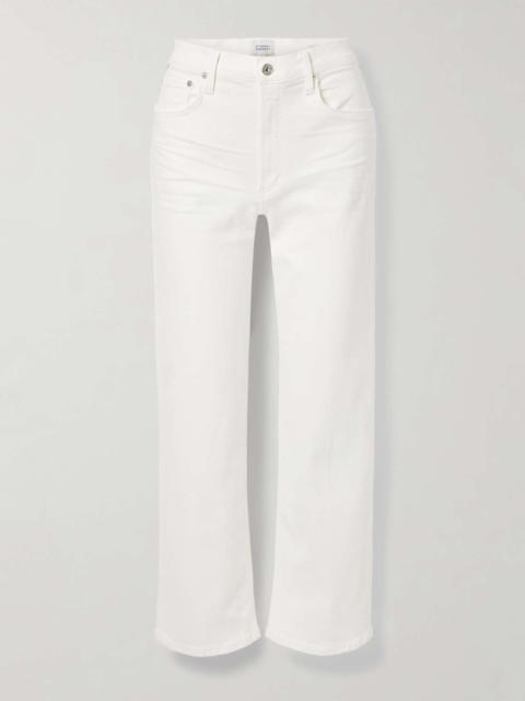 Palma high-rise straight-leg jeans White