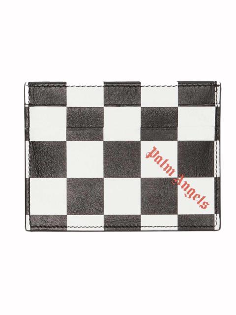 Palm Angels Palm Angels Checker Print Card Holder Black/White