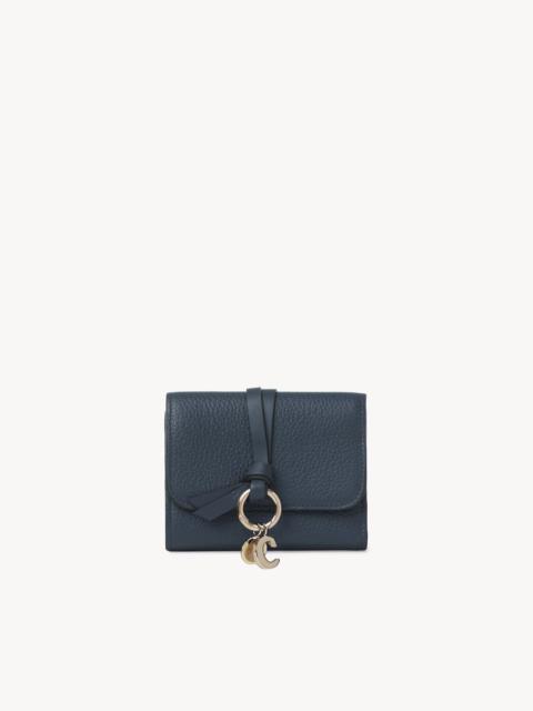 Chloé SMALL ALPHABET TRI-FOLD IN GRAINED LEATHER