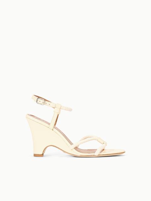 STAUD STAUD EDEN WEDGE SANDAL CREAM