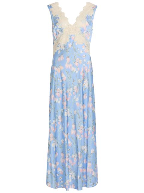 RIXO Rixo Lysandra Floral-print Satin Midi Dress