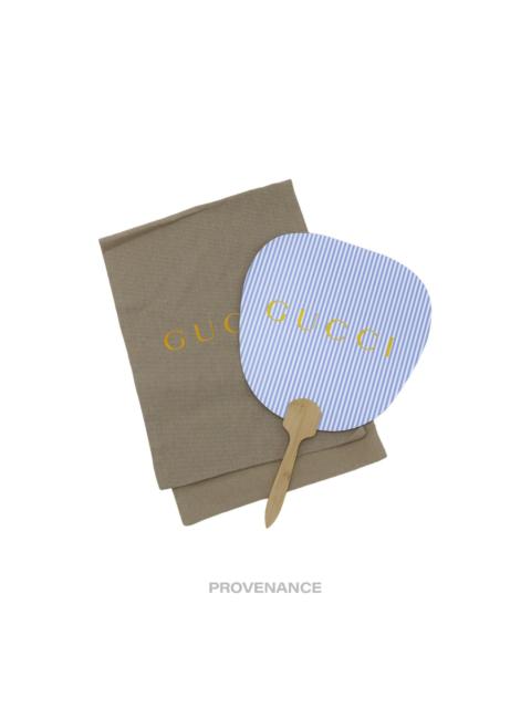Gucci Logo Bamboo Hand Fan - Striped