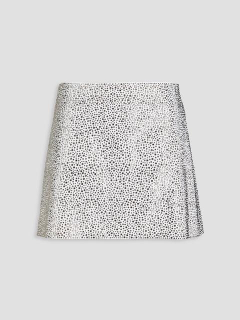 Alice + Olivia Riley crystal-embellished crepe mini skirt