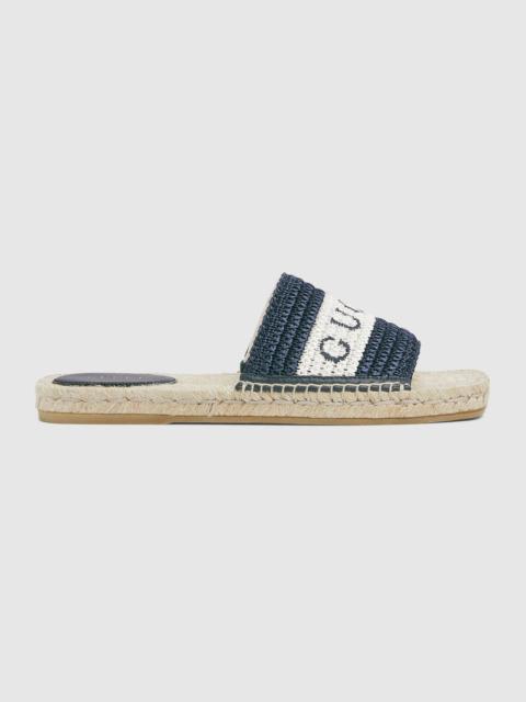 GUCCI Gucci Web Logo Slide Sandals
