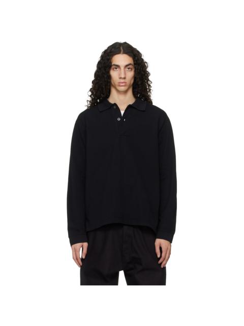 Studio Nicholson Black Ozero Jersey Polo