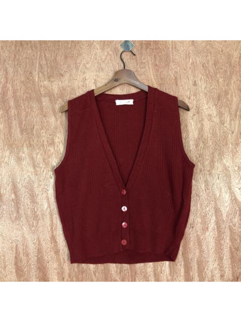Other Designers Homespun Knitwear - Plain Red Knit Vest #2753