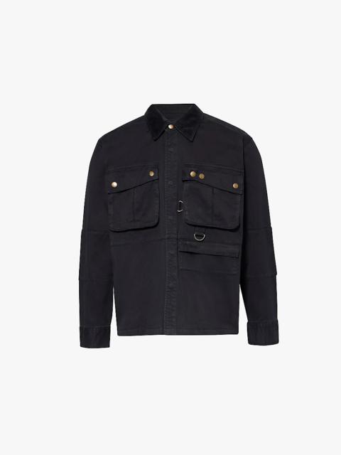 Oakmoor buttoned-pockets regular-fit cotton overshirt