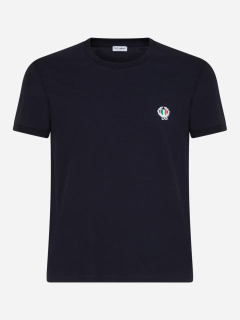 Dolce & Gabbana Round-neck stretch cotton t-shirt
