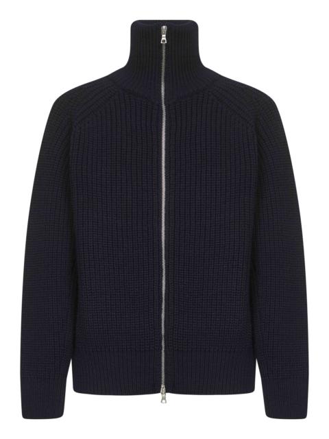 Dries Van Noten Dries Van Noten Men Black Wool Knit Zip-Up Cardigan