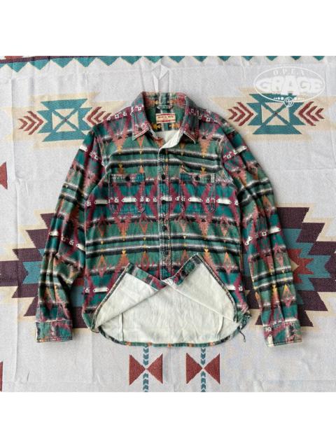 BEAMS Aztec Long Sleeve Shirts Navajo