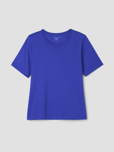 EILEEN FISHER Organic Pima Cotton Jersey Round Neck Tee