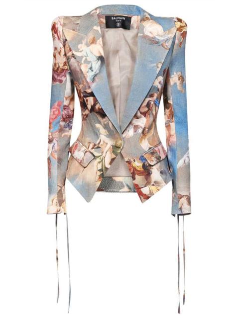 Balmain Sky Printed Canvas Jacket