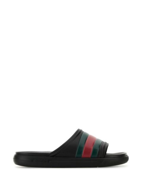 GUCCI Gucci Man Black Rubber Slippers