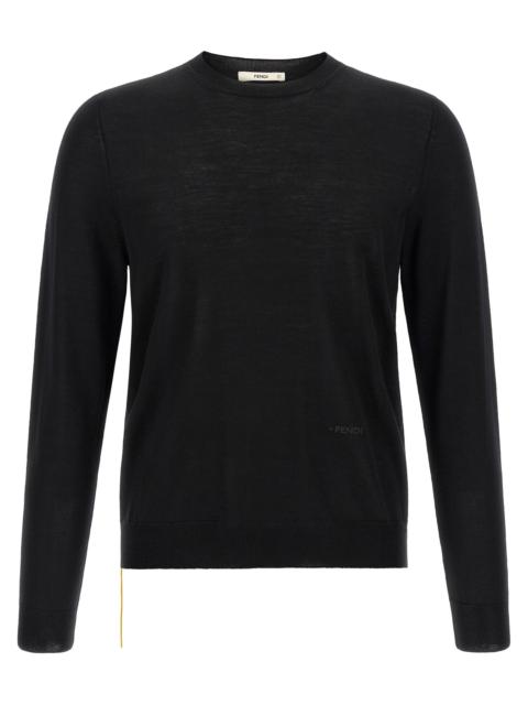 FENDI Fendi Men Yellow Stitching Sweater With Visible Thread