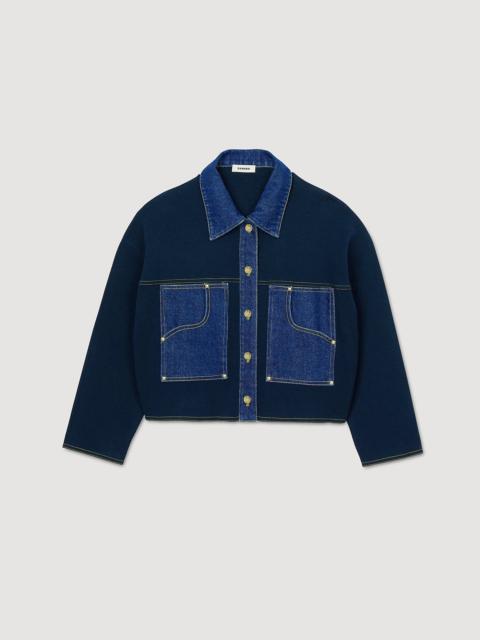 Sandro DENIM DETAIL CARDIGAN
